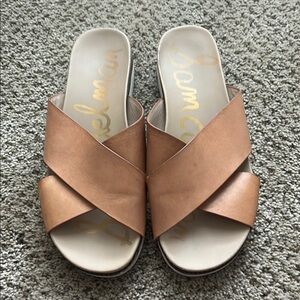 Sam Edelman Women's Tan Slide Sandals